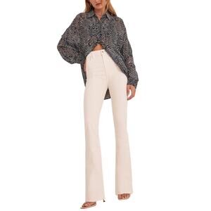 Favorite Daughter Super High Rise Mini Bootcut Bone Valentina Denim Jeans Size